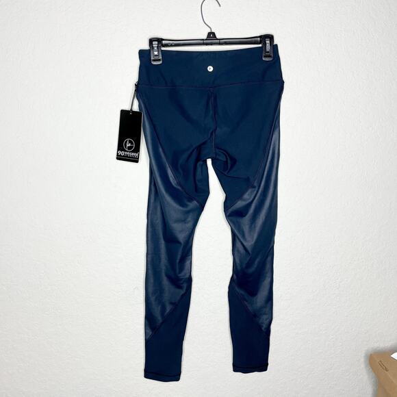90 Degree by Reflex Prove Them Wrong Colorblock Leggings Navy Small New - Picture 4 of 5